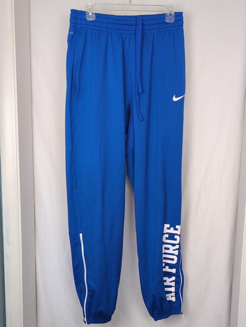 NIKE Air Force Academy Track Pants Blue White Dri Fit New